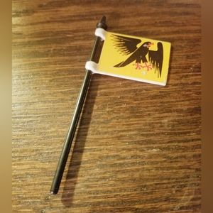 1974 Playmobil Black and Yellow Herald Flag #3332 MINT Vintage Replacement